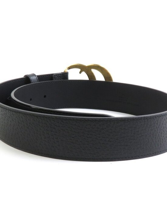 GUCCI GG Marmont Belt Black/Gold Leather/Metal main image 5